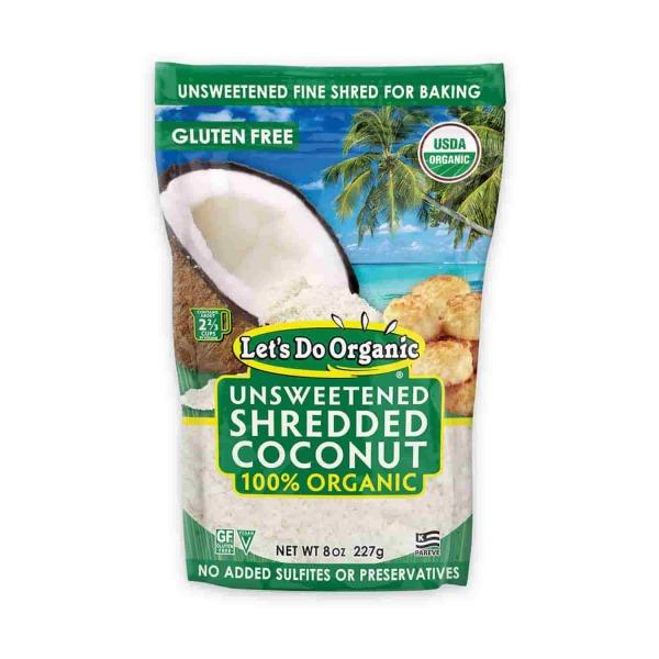 Organic Shredded Coconut, Unsweetened, 8 Oz