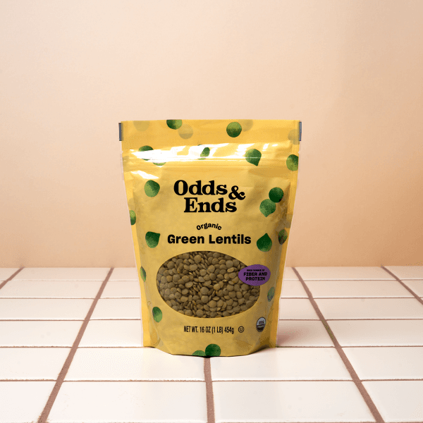 Organic Dried Green Lentils, 1 Lb