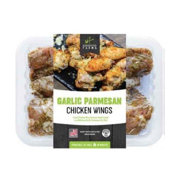 Chicken Wings, Garlic Parmesan Rubbed, 16 Oz
