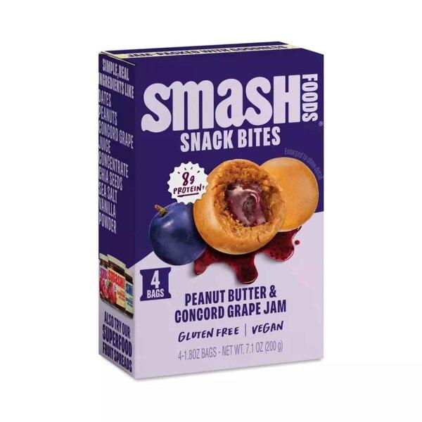 Superfood Snack Bites, Peanut Butter & Grape Jelly, 4 Ct