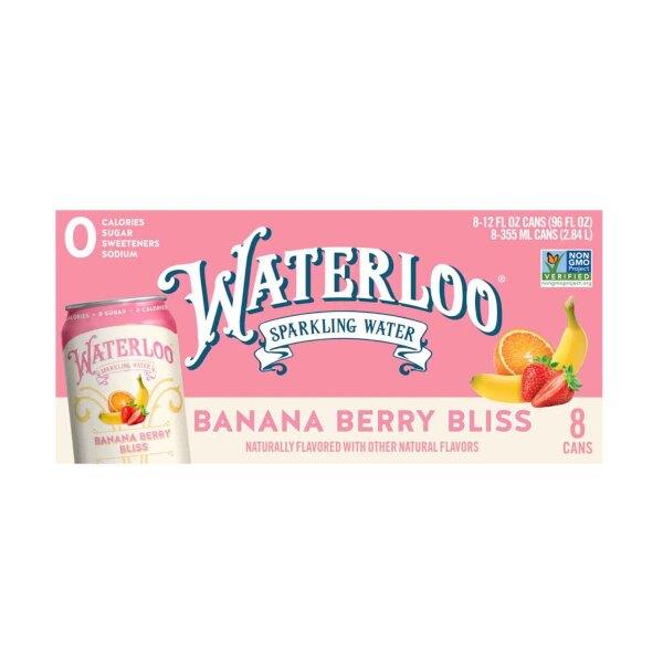 Sparkling Water, Banana Berry Bliss, 12 Fl Oz (8 Ct)